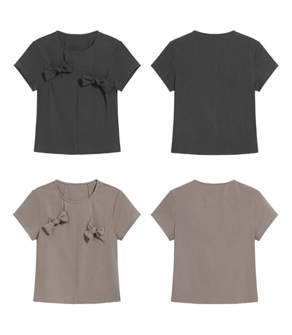 DECONSTRUCTED BOW T-SHIRT