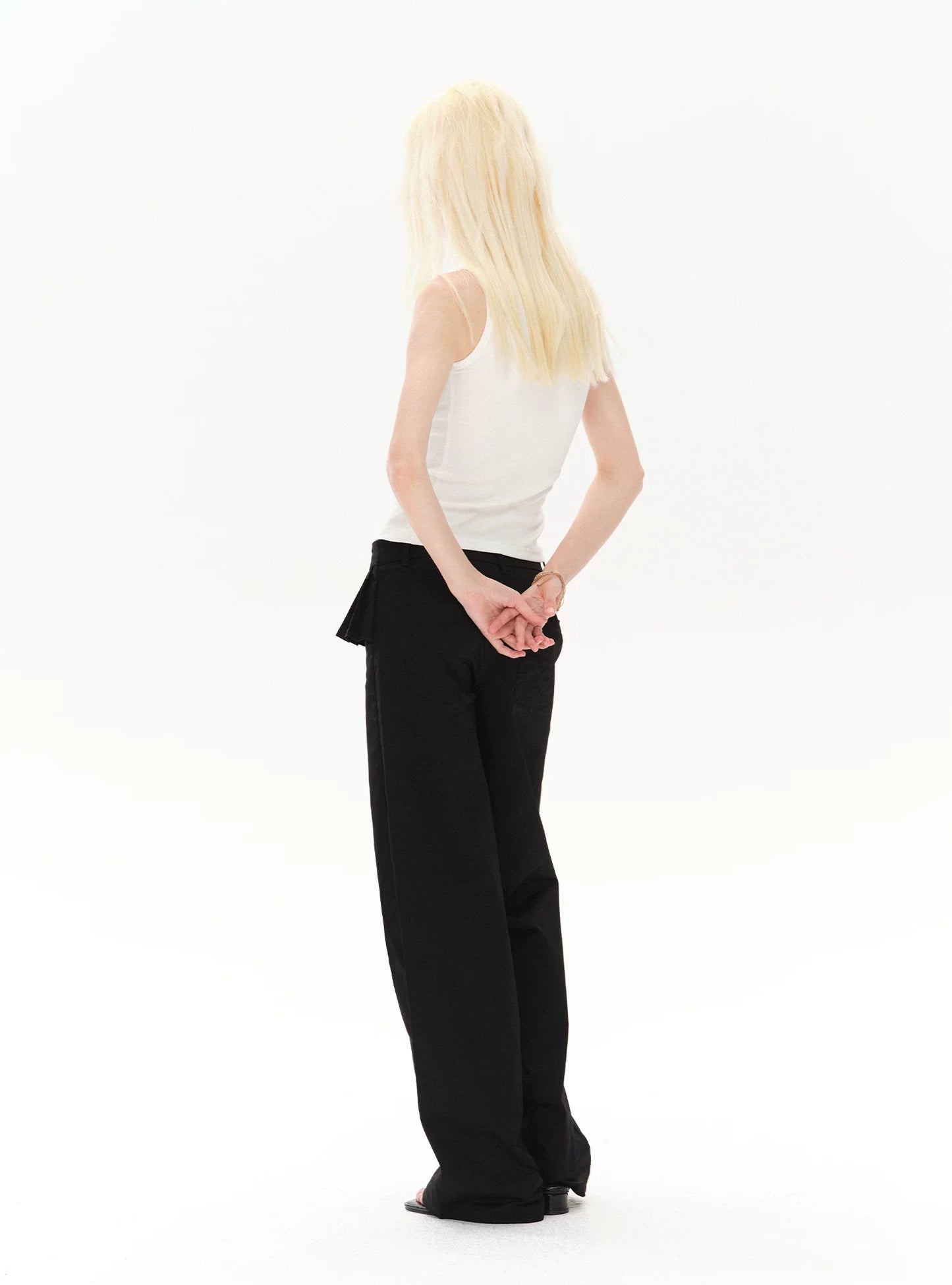LOW-WAIST STYLISH PANTS WITH BUCKLE