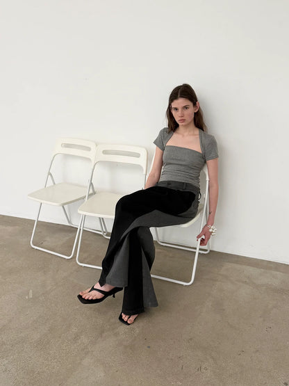 DECONSTRUCTED STRIPED CASUAL PANTS