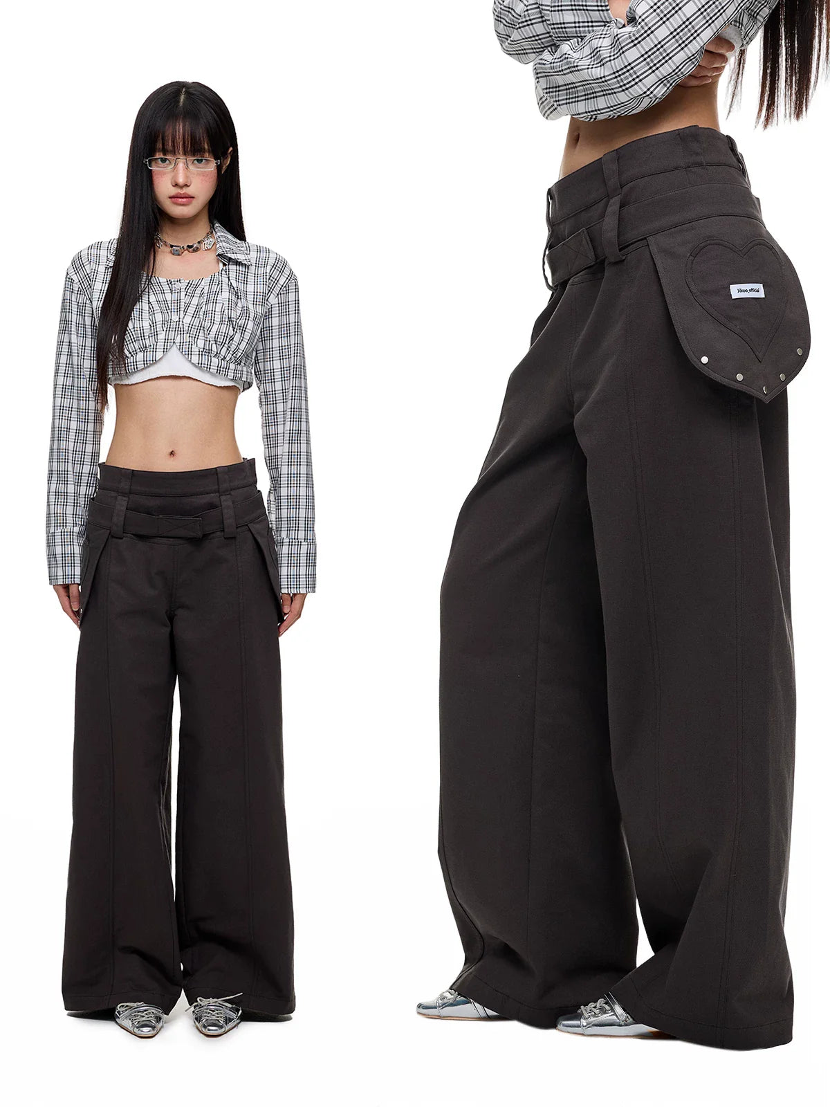 CASUAL WIDE-LEG PANTS WITH BELT