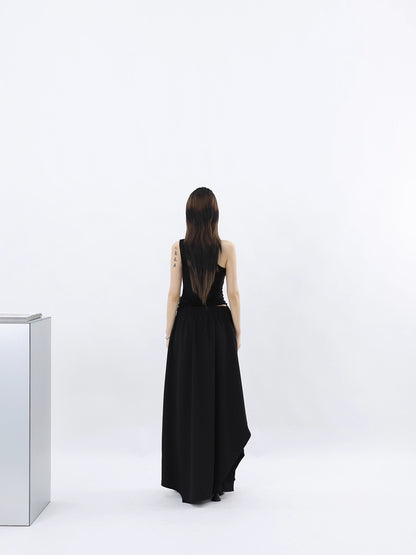 ASYMMETRIC SUIT SKIRT