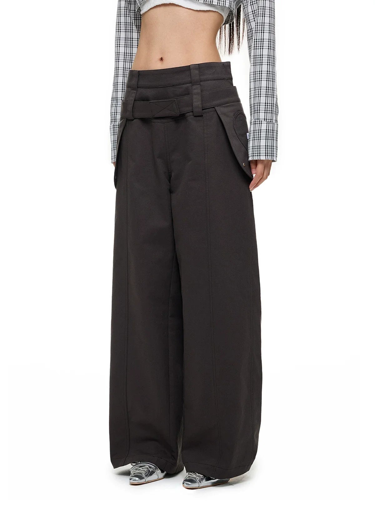 CASUAL WIDE-LEG PANTS WITH BELT