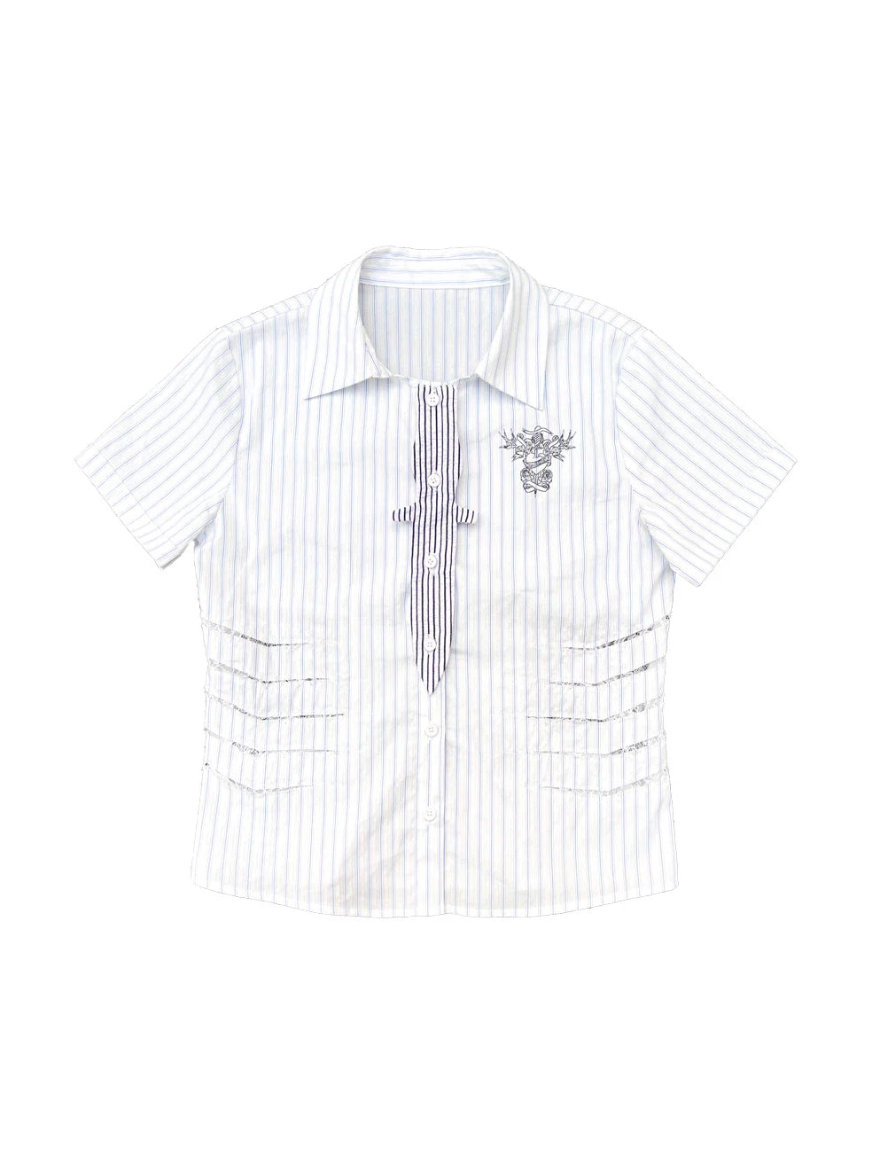 LACE DAGGER PATCHWORK CROP TOP