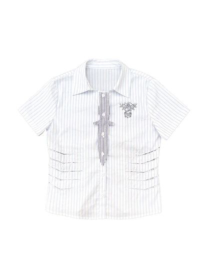 LACE DAGGER PATCHWORK CROP TOP