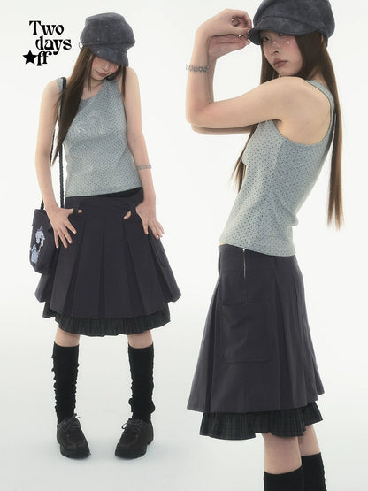 HIGH WAIST PLEATED SKIRT