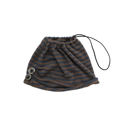 STRIPE BUTTON BEANIE