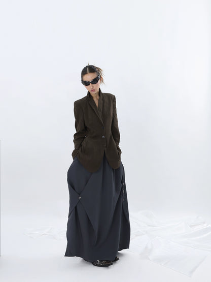Asymmetrical Suit Skirt