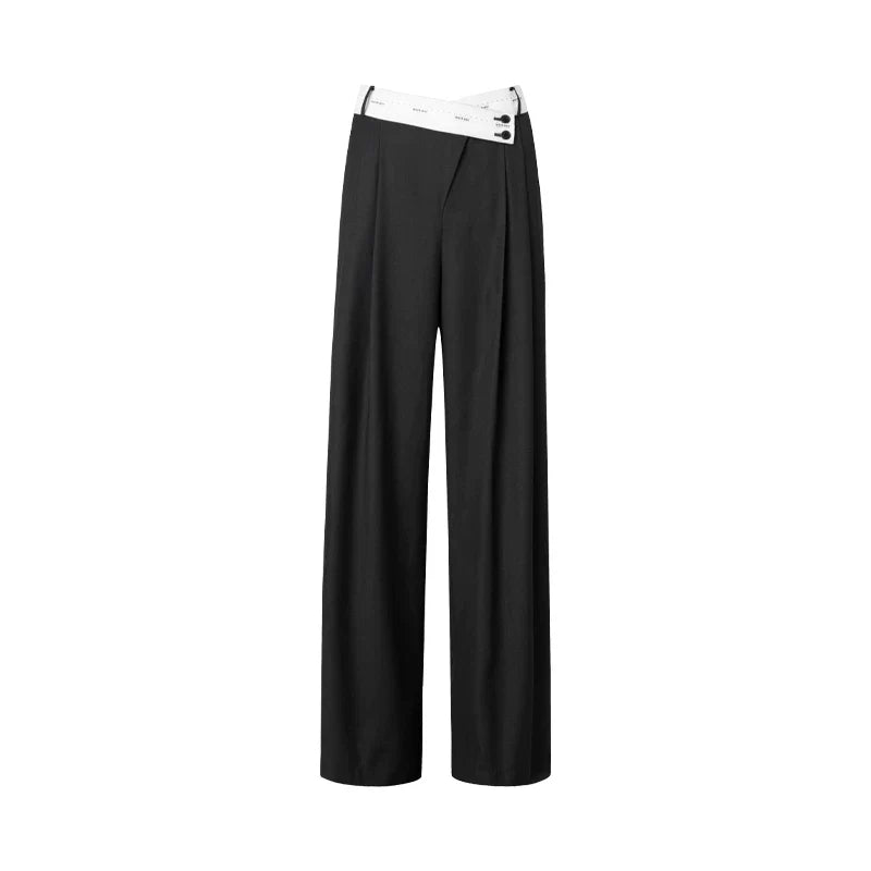 FLOWY PLEATED WIDE-LEG PANTS