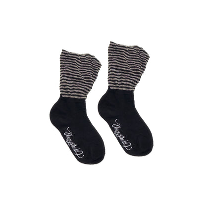 POLKA DOT STRIPED MID-CALF SOCKS