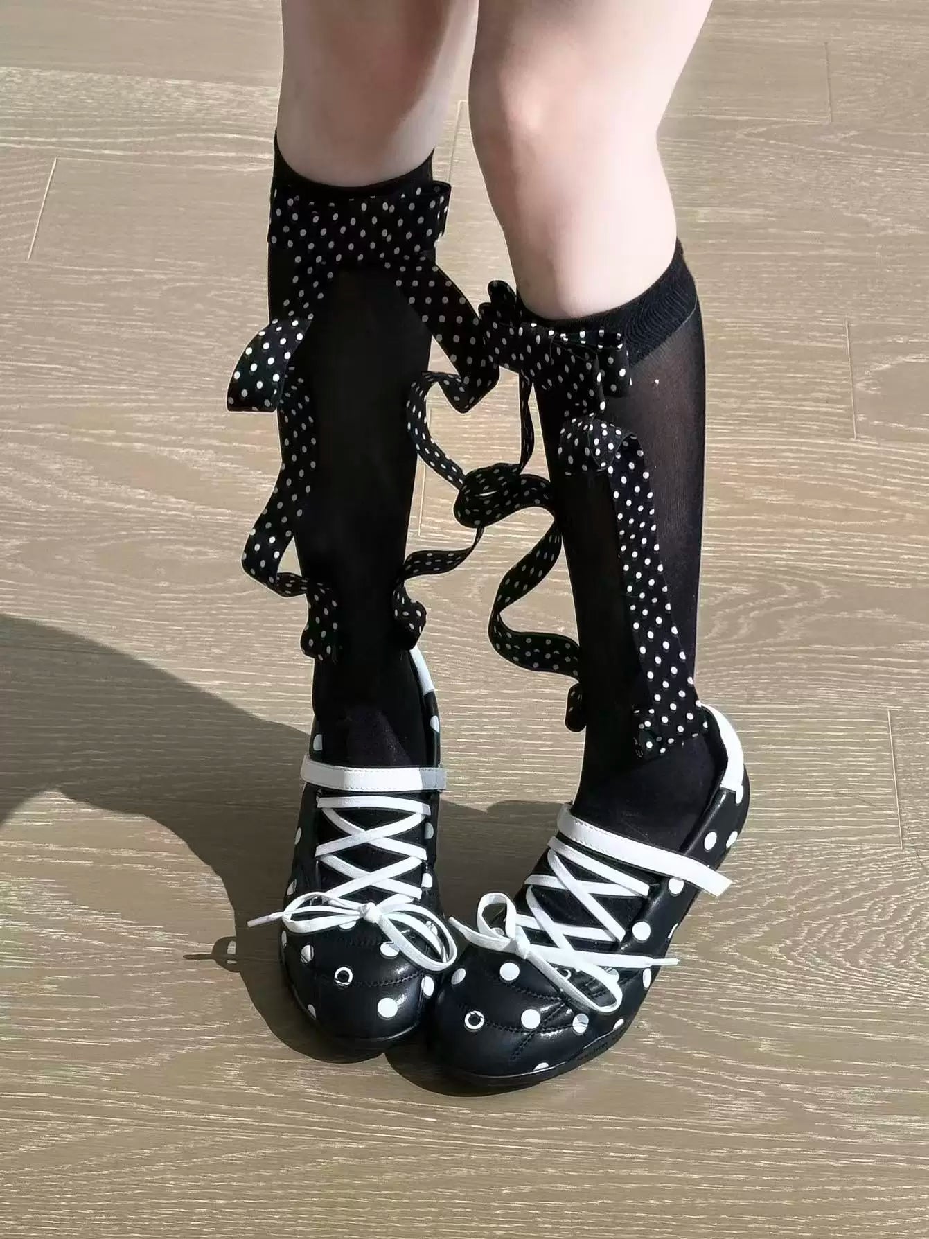 POLKA DOT SPORT BALLET SHOES