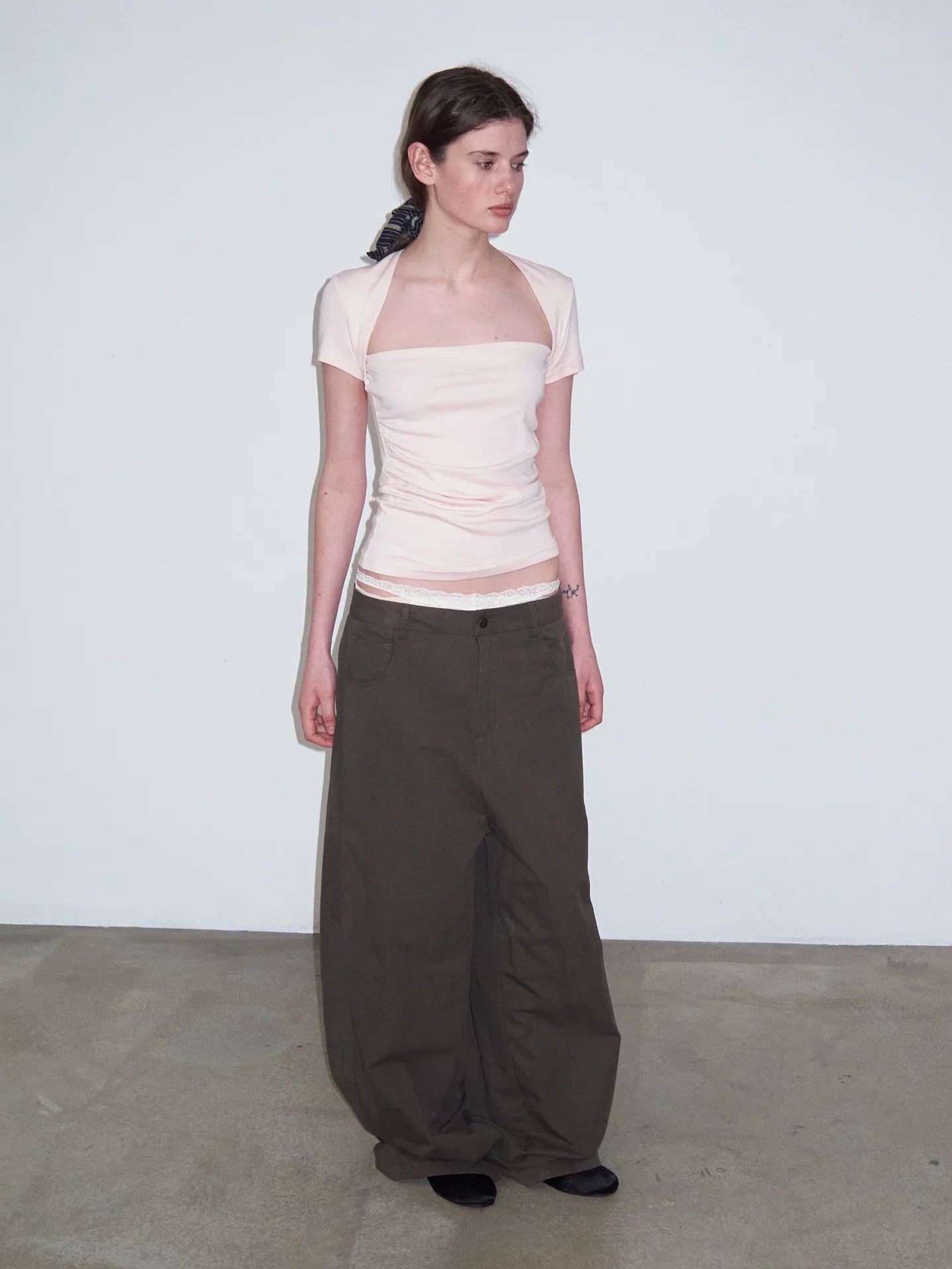 FAUX TWO-PIECE CROP TOP