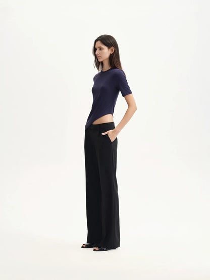 FLORAL ASYMMETRICAL HEM T-SHIRT