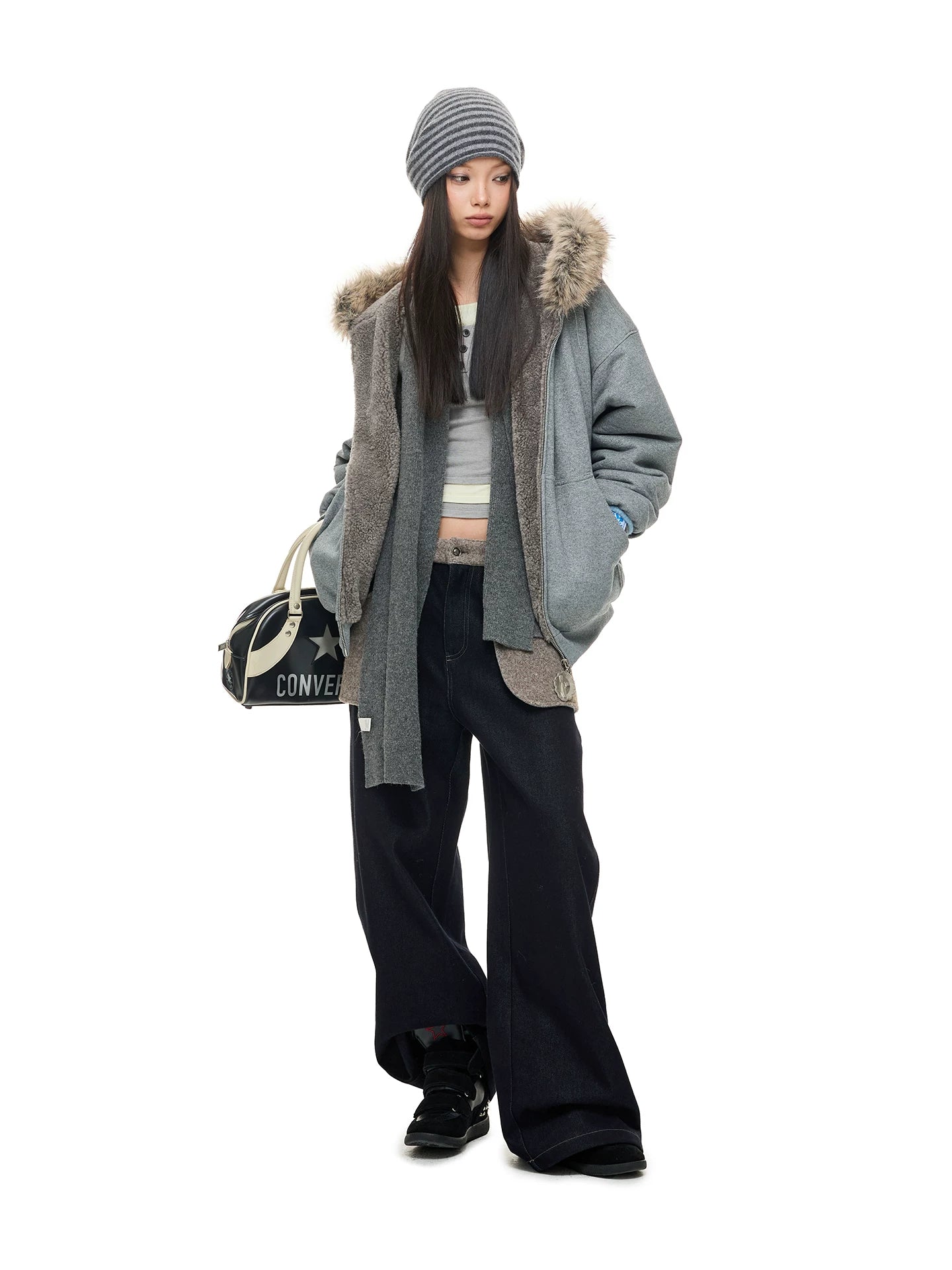 TWO-TONE POCKET JEANS