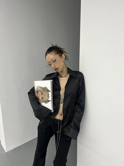 CHAIN SATIN SHIRT