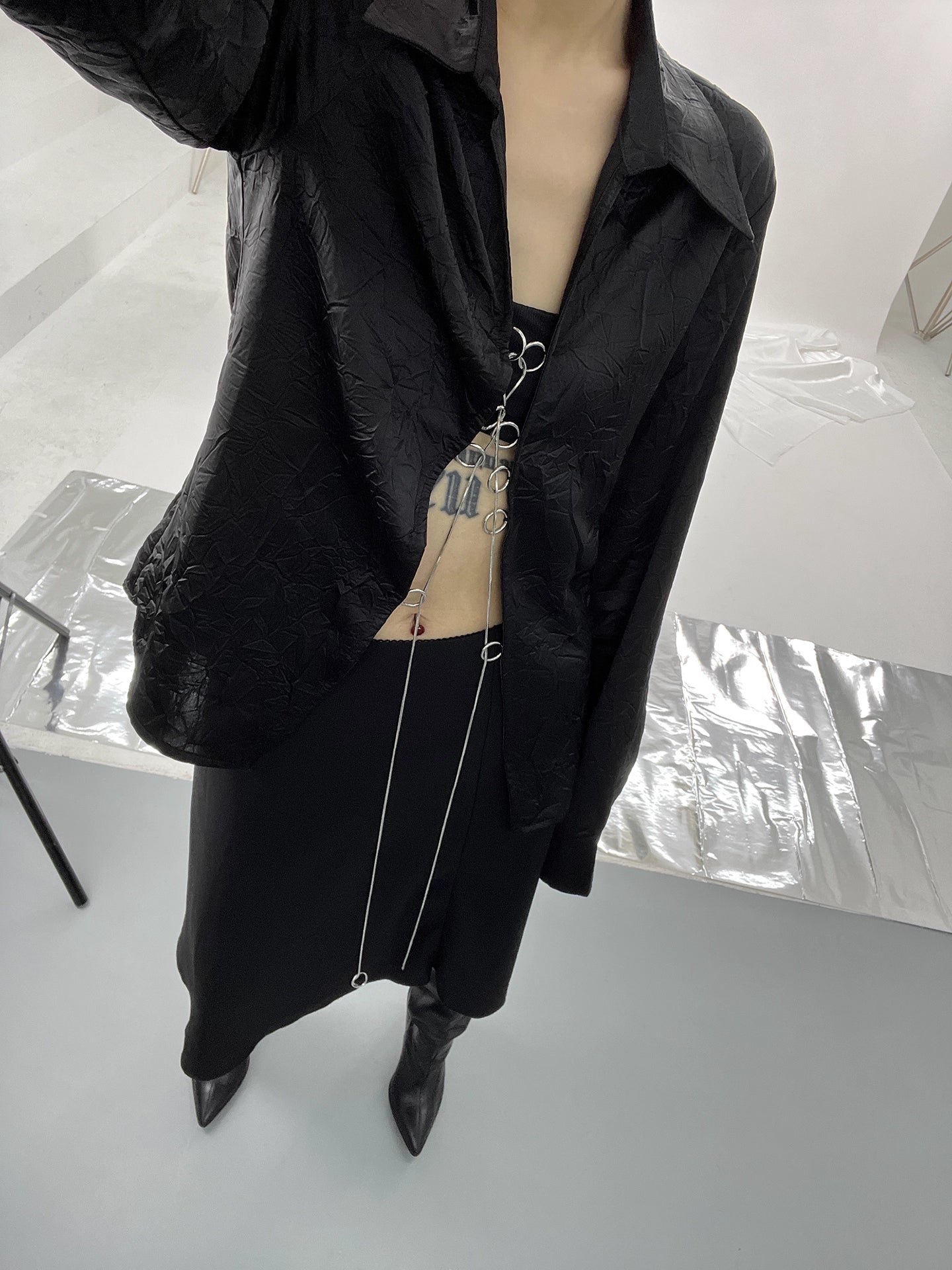 CHAIN SATIN SHIRT