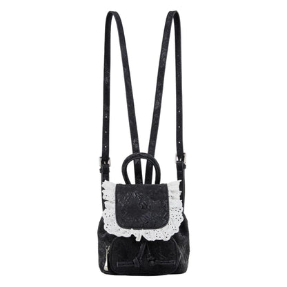 VINTAGE RUFFLED LACE DRAWSTRING BAG