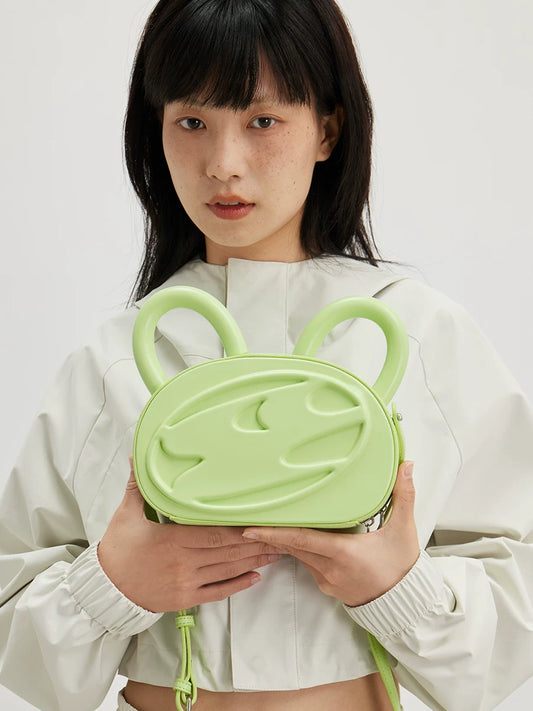 CUTE APPLE GREEN KITTEN EARS TOTE
