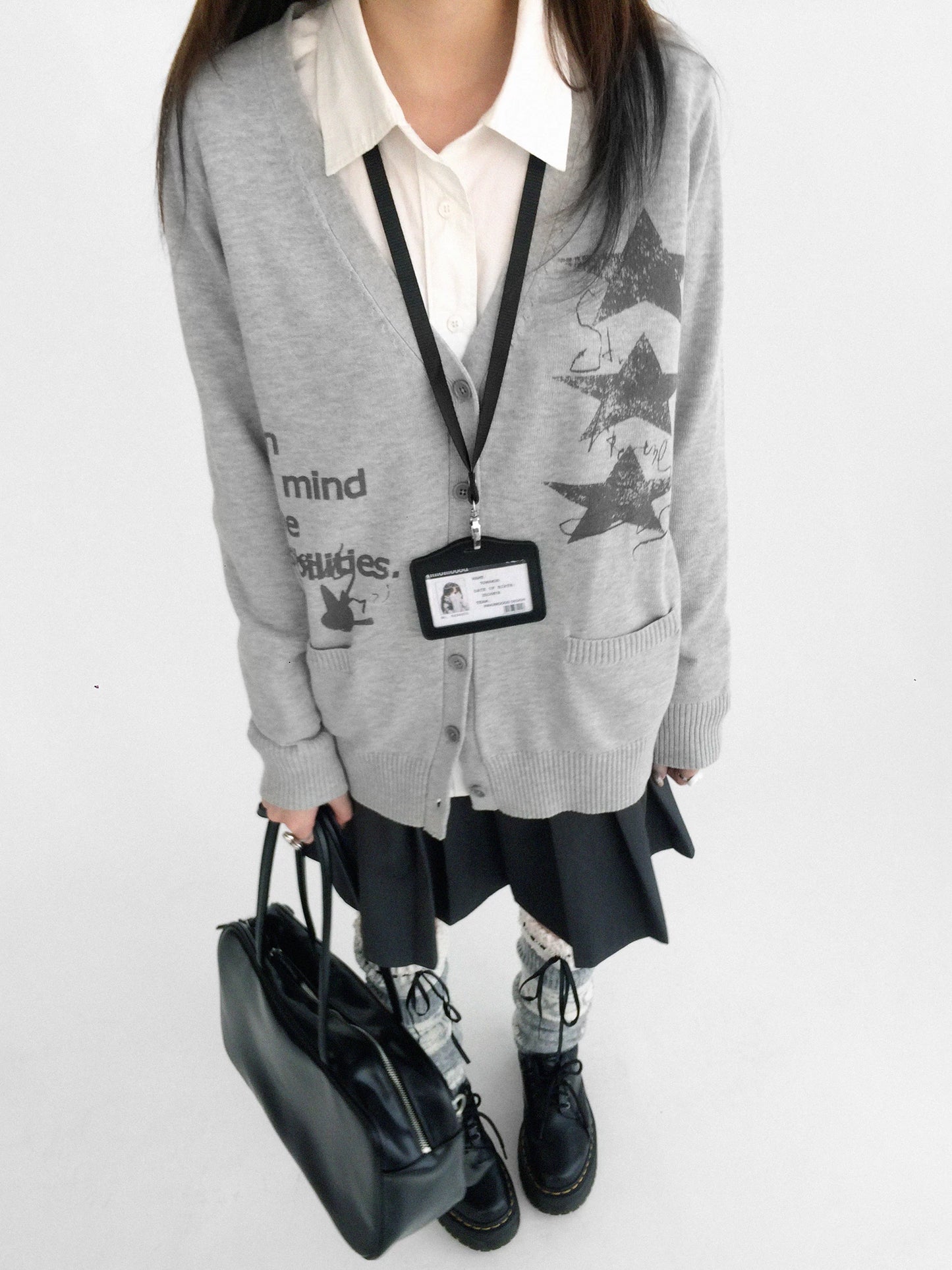 STAR PRINT CARDIGAN JACKET