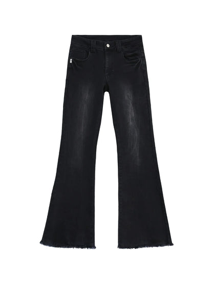 WASHED SKINNY FLARE JEANS