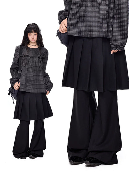 PLEATED FLARE PANTS SET