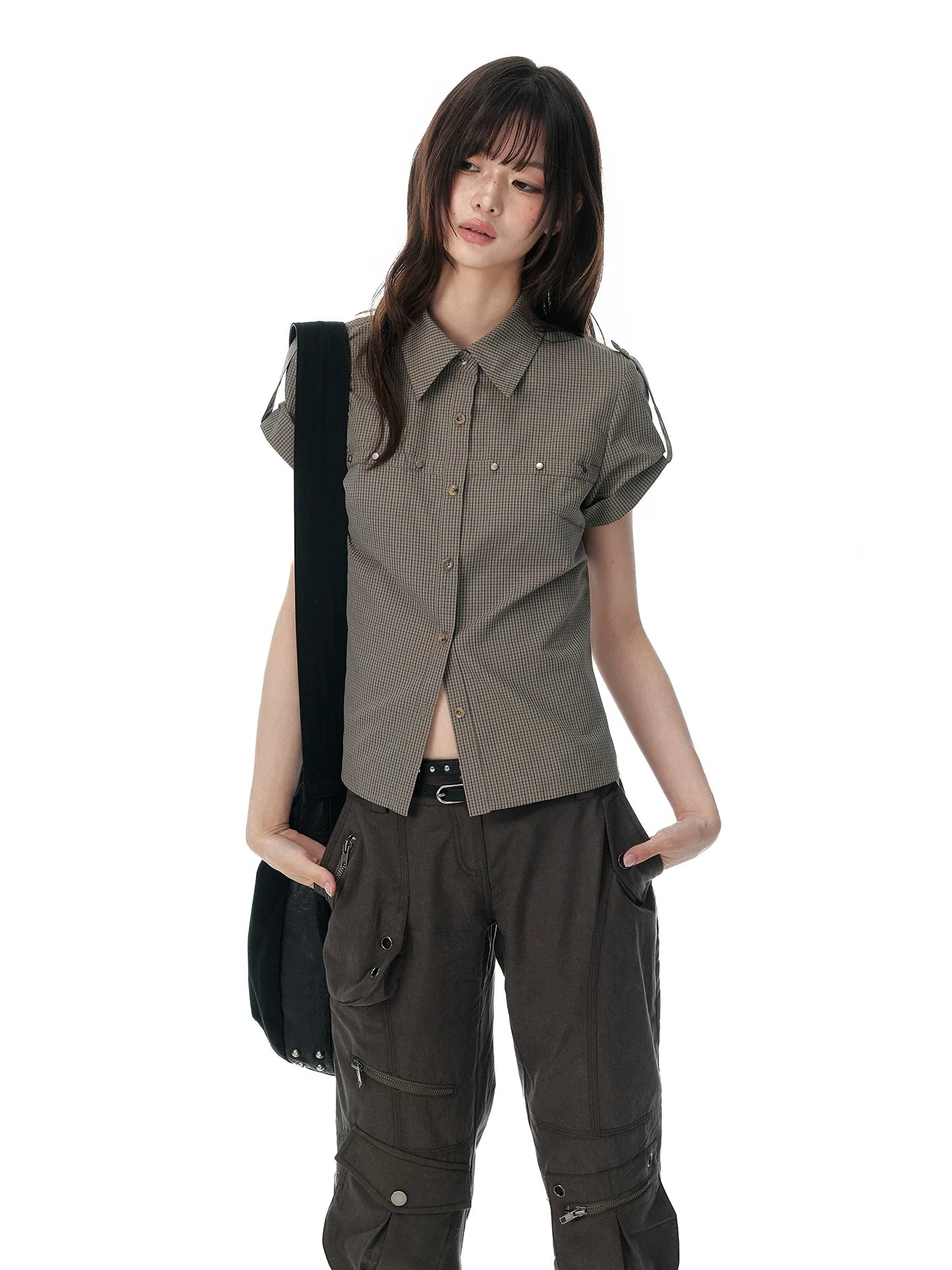 RETRO PLAID RIVET SHIRT