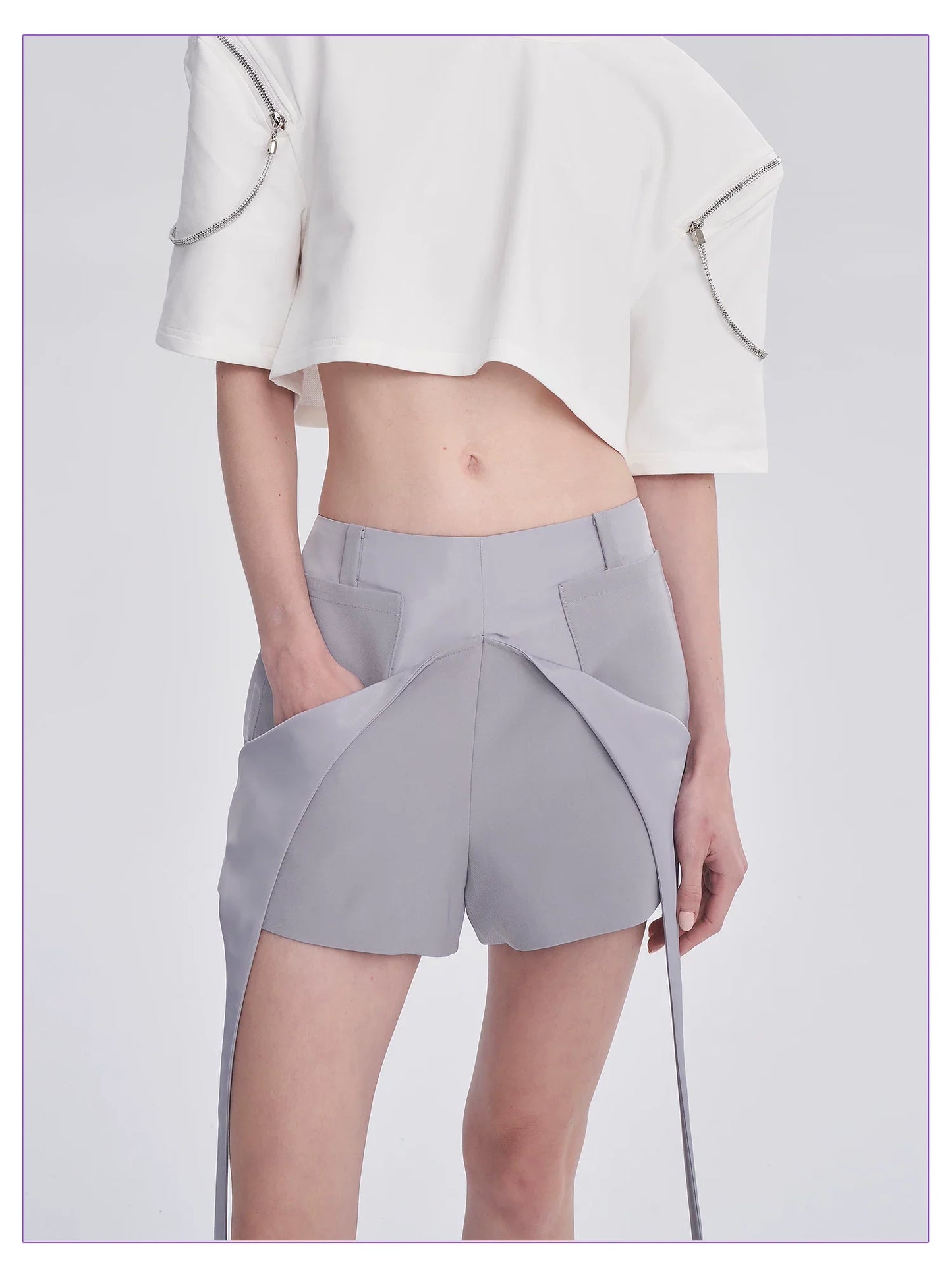 SILVER CANDLELIGHT SATIN HOT PANTS