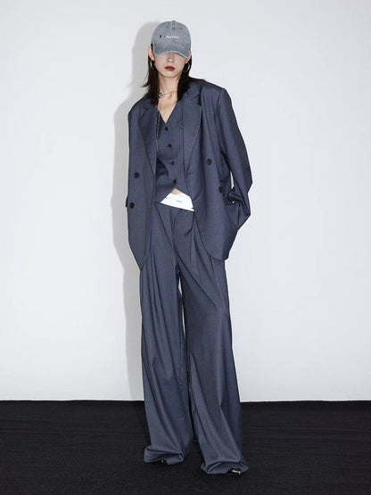 FLOWY PLEATED WIDE-LEG PANTS