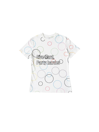 VIBRANT PARTY SLOGAN T-SHIRT
