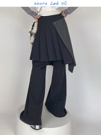 ASYMMETRIC PLEATED SKIRT SET
