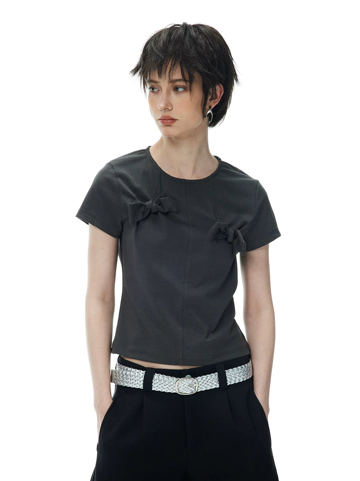 DECONSTRUCTED BOW T-SHIRT