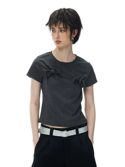 DECONSTRUCTED BOW T-SHIRT