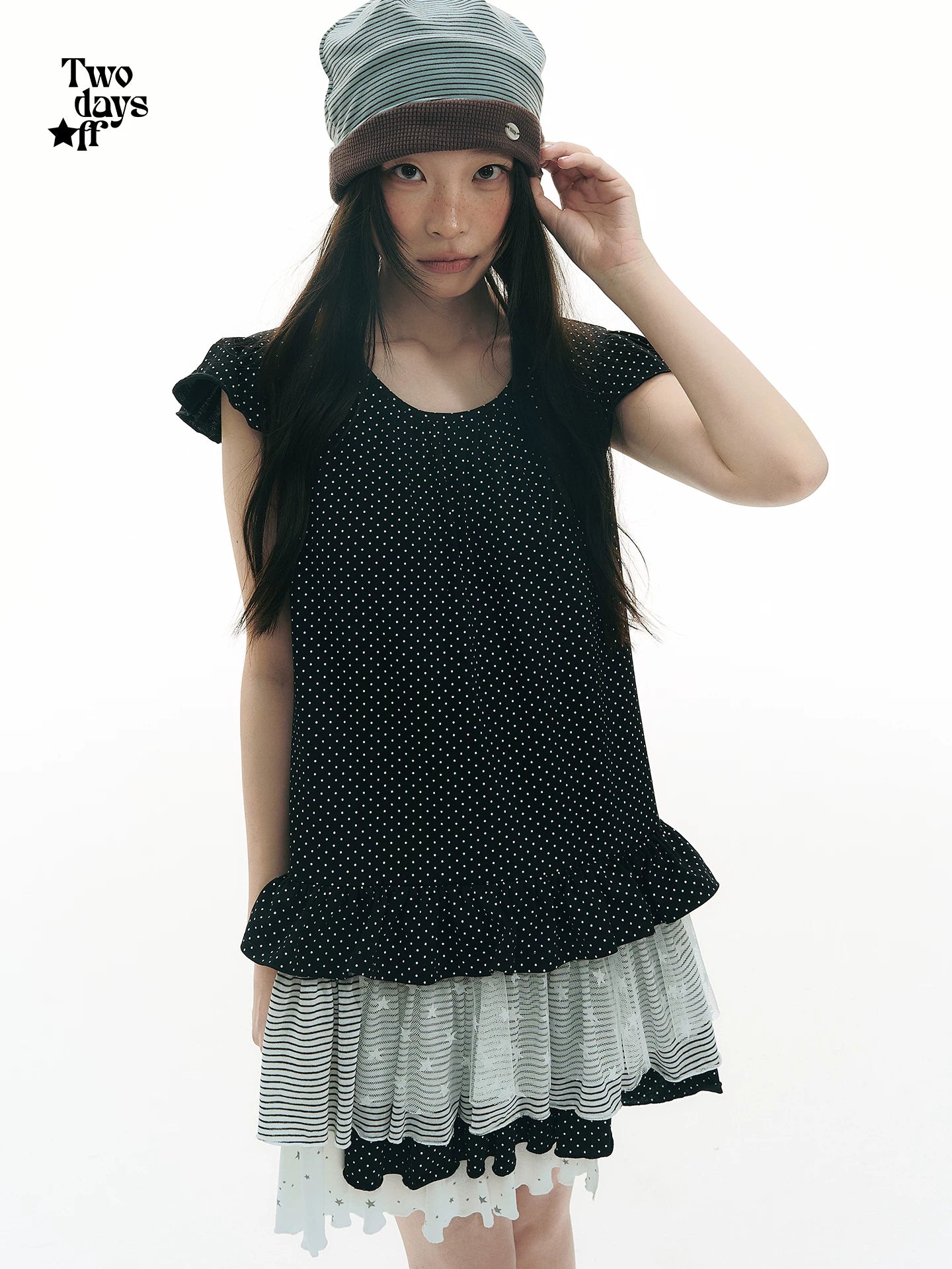 POLKA DOT RUFFLE DRESS