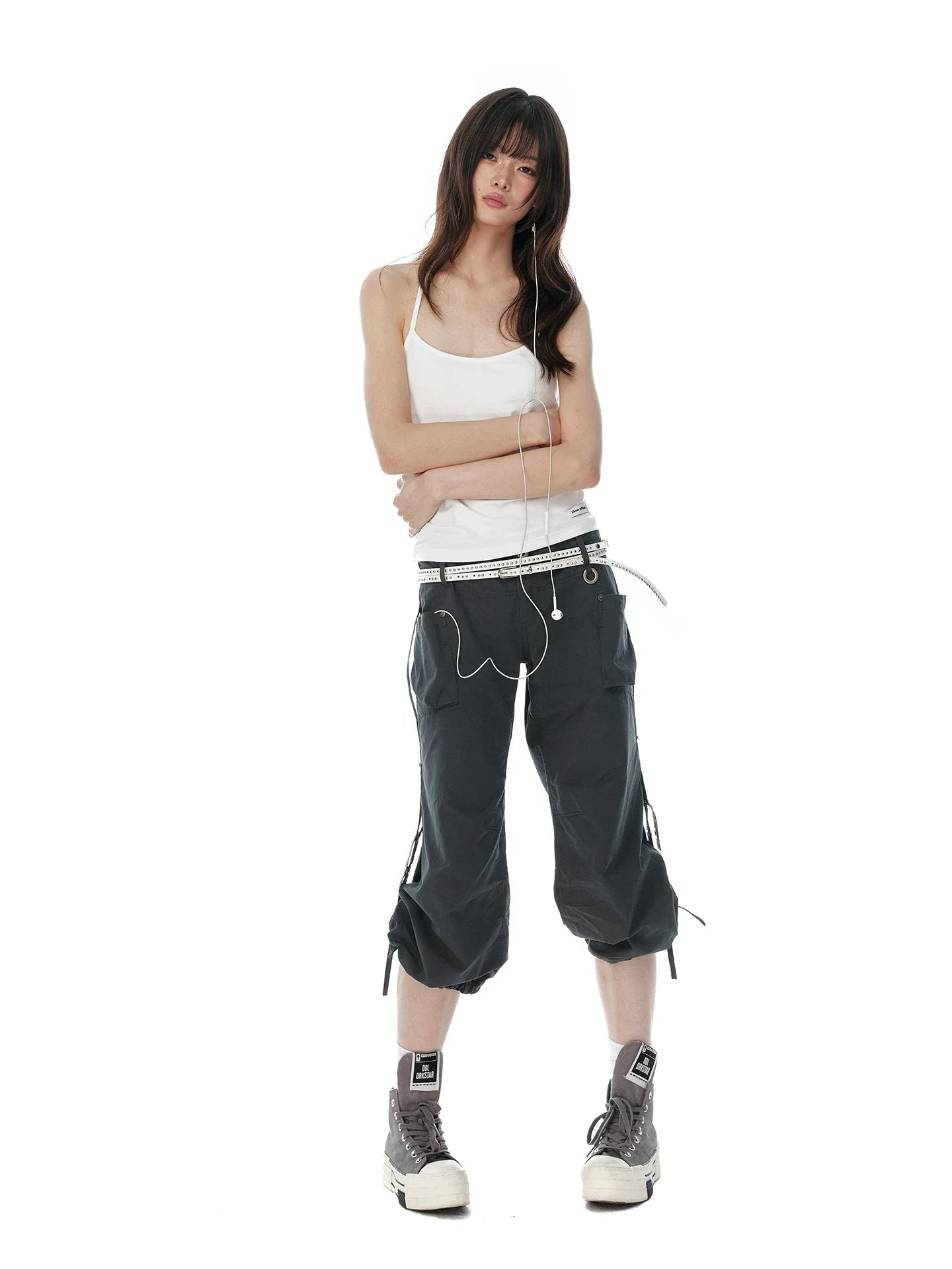 LIGHTWEIGHT DRAWSTRING WIDE-LEG PANTS