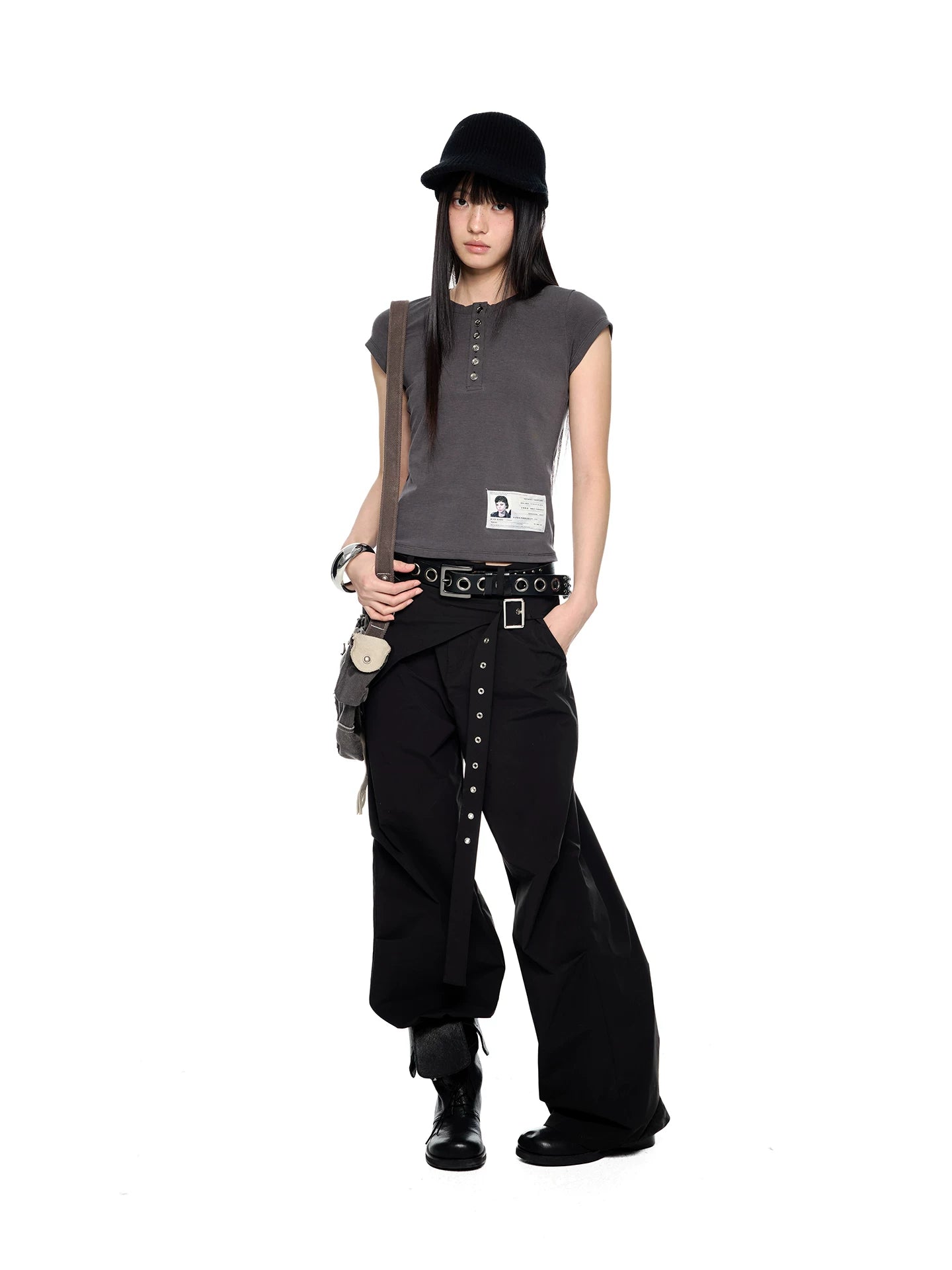 CASUAL PLEATED DRAWSTRING PANTS