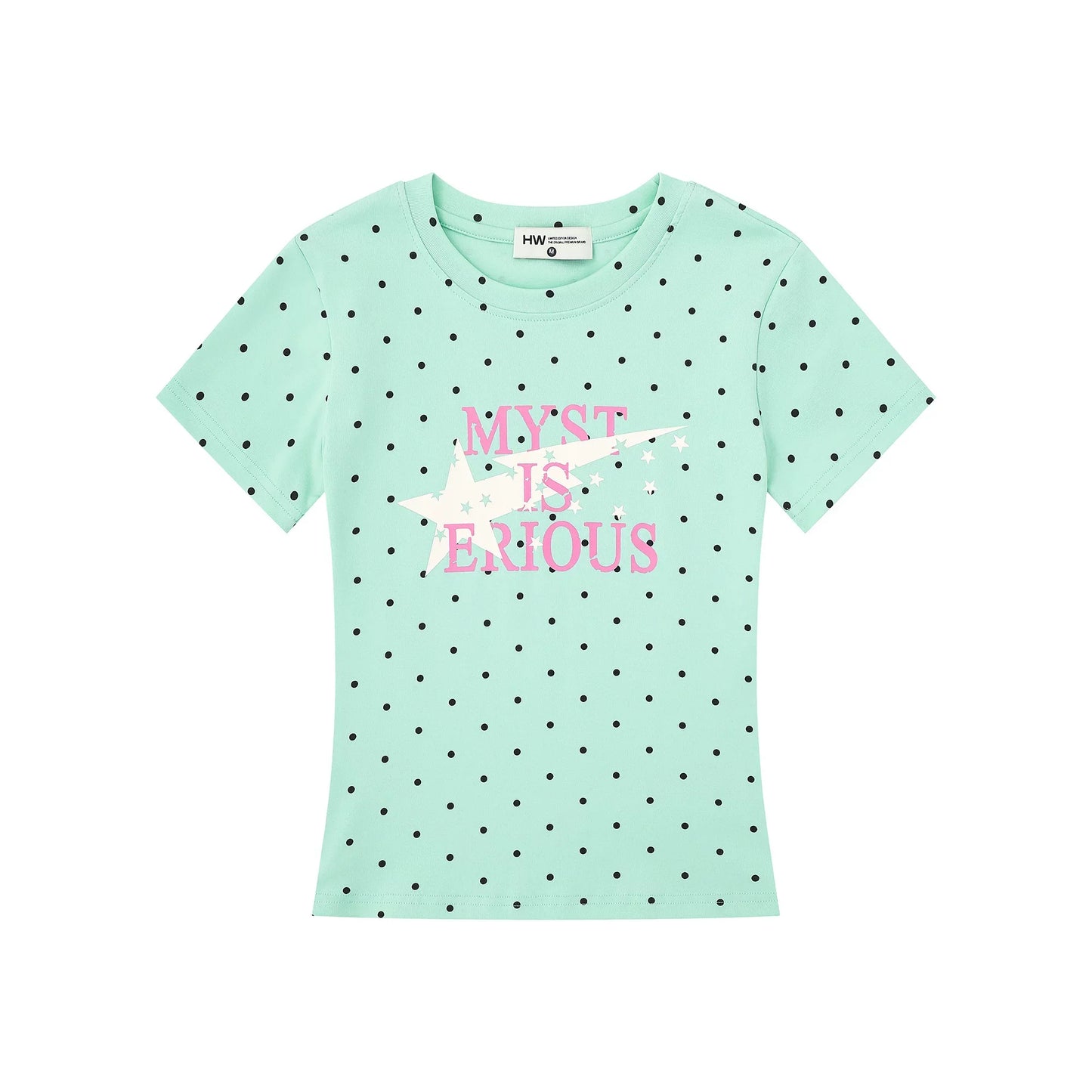 MINT GREEN POLKA DOT TEE