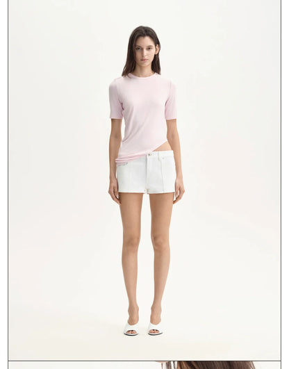 FLORAL ASYMMETRICAL HEM T-SHIRT