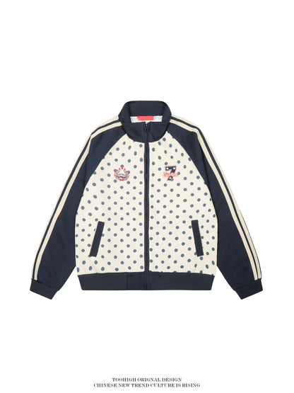 POLKA ZIP VARSITY KNIT