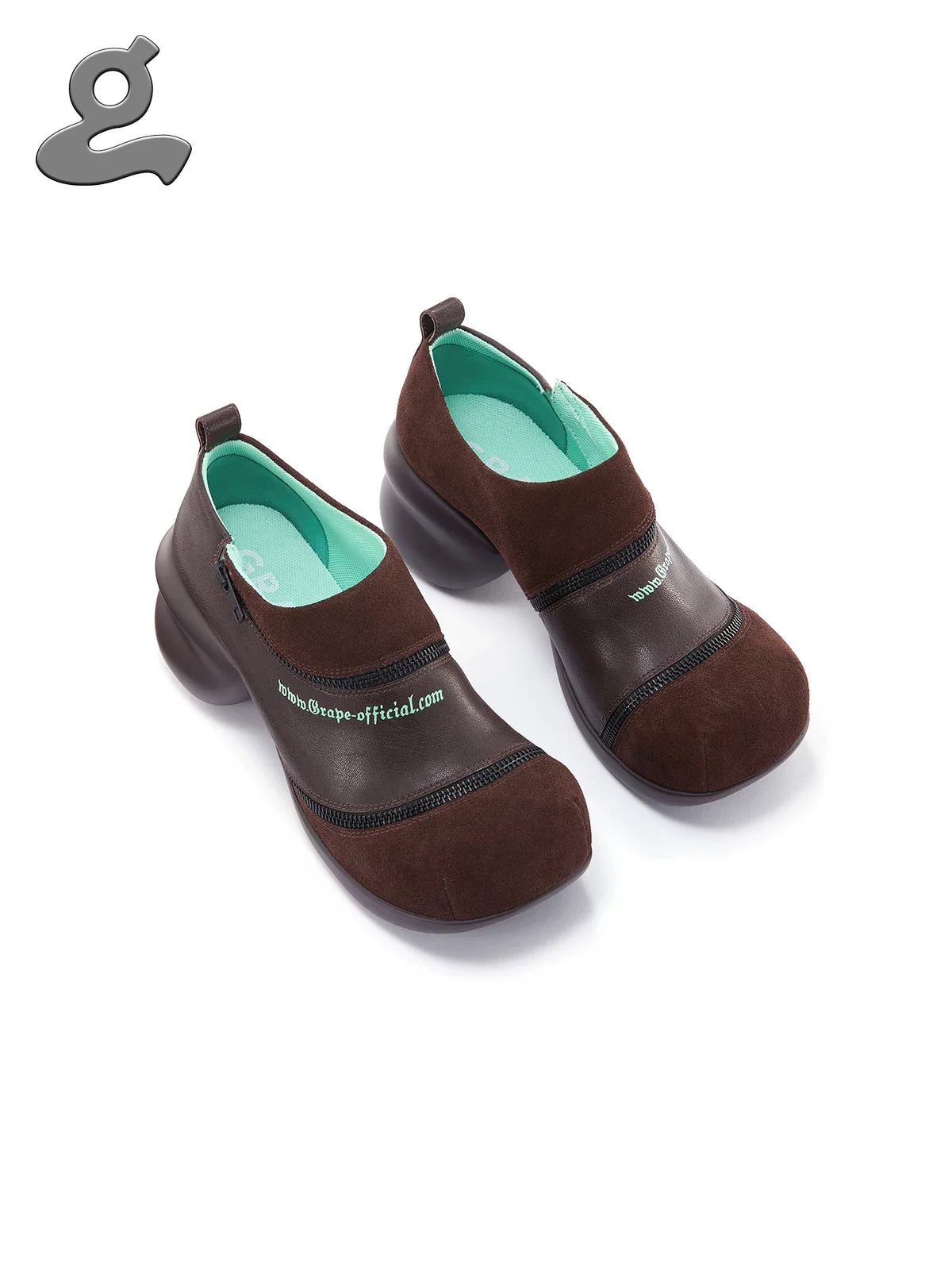 TRANSFORMING SPIRAL ZIPPER CHUNKY SHOES