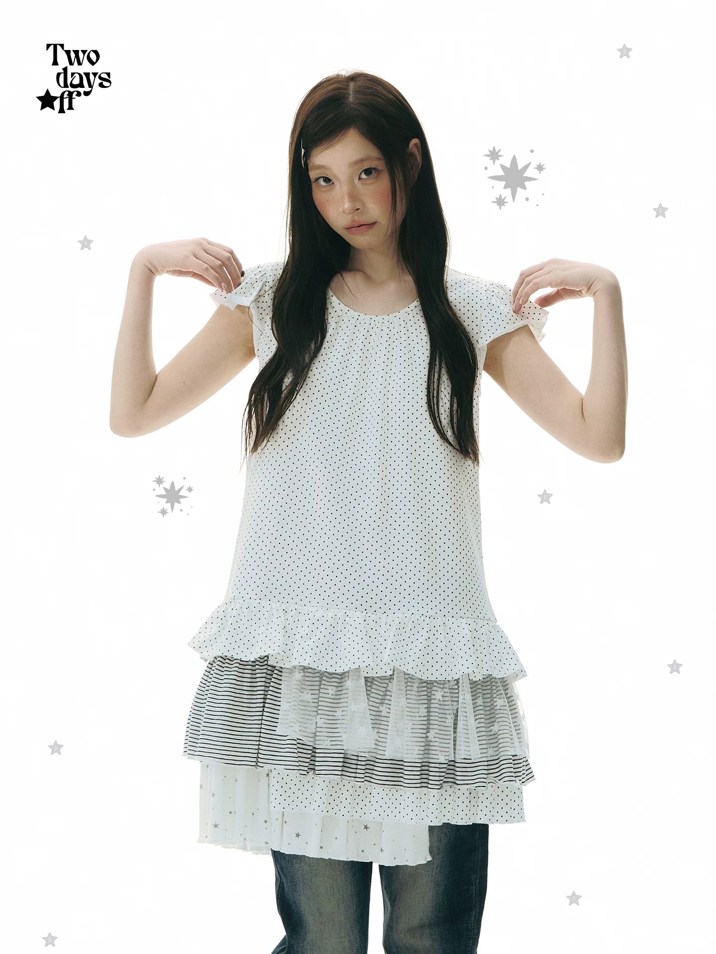 POLKA DOT RUFFLE DRESS