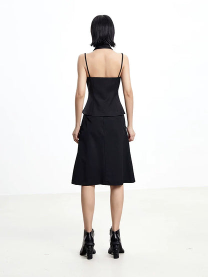 A-LINE SKIRT WITH CUTOUTS