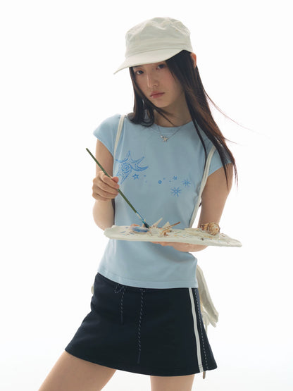 LIGHT BLUE CONCH SHELL T-SHIRT