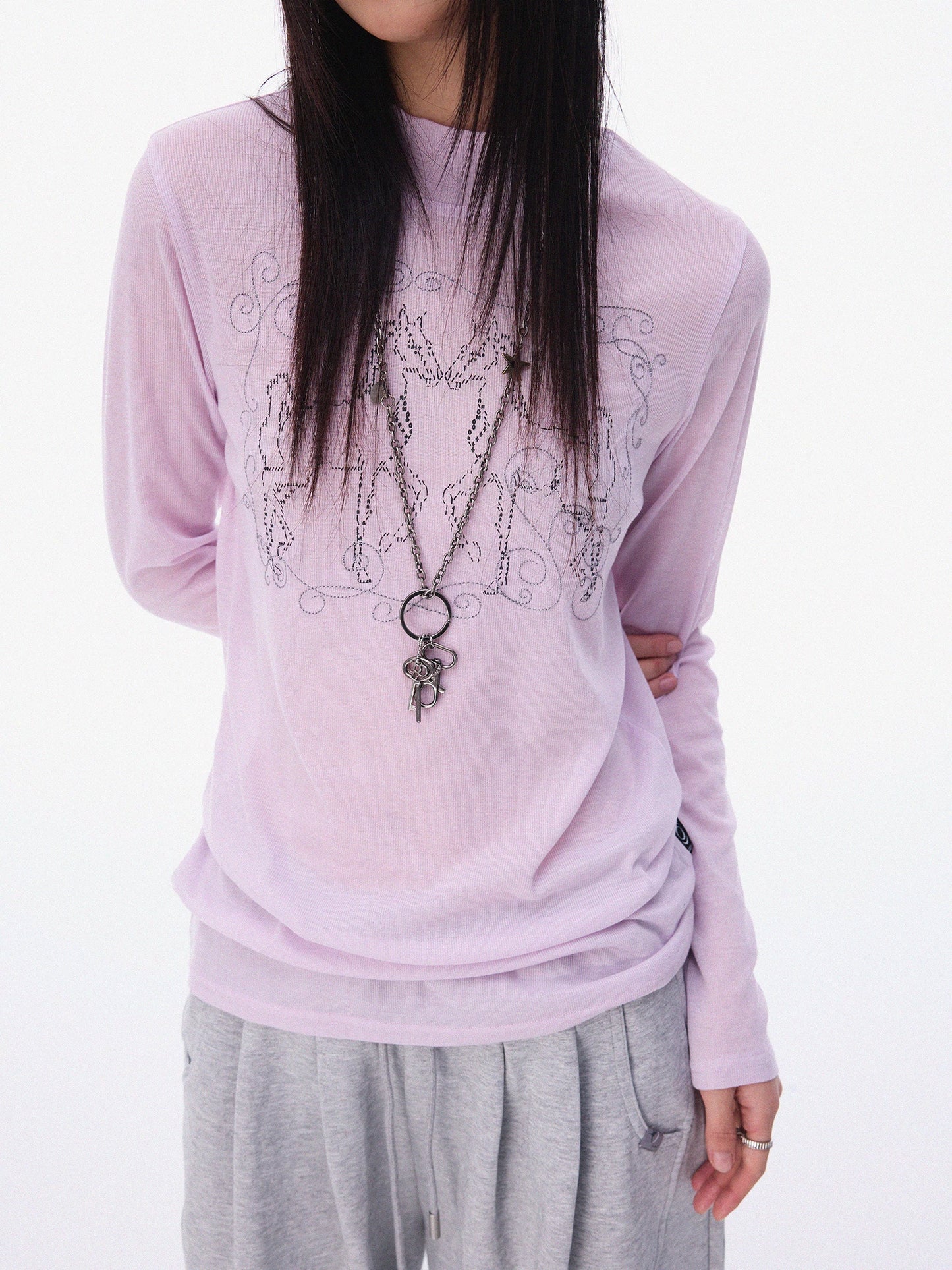 AIR EMBROIDERY LONG SLEEVE T