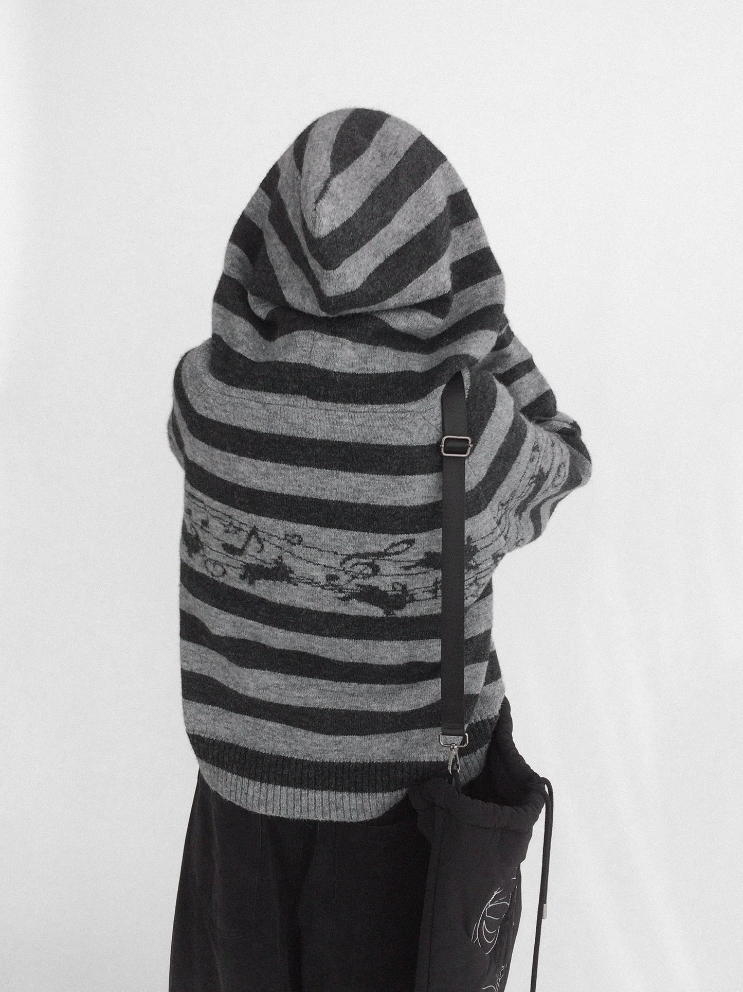 STRIPE POMPOM HOODIE