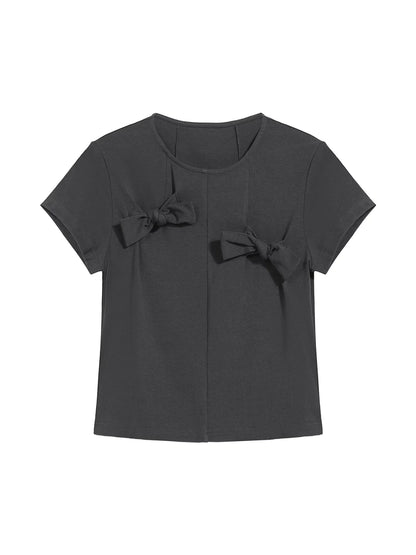 DECONSTRUCTED BOW T-SHIRT