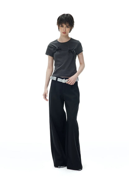 DECONSTRUCTED BOW T-SHIRT