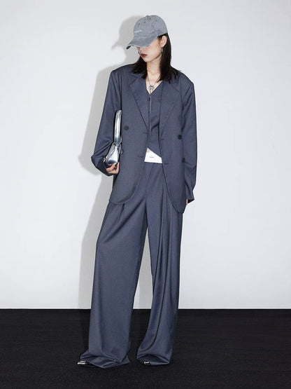 FLOWY PLEATED WIDE-LEG PANTS