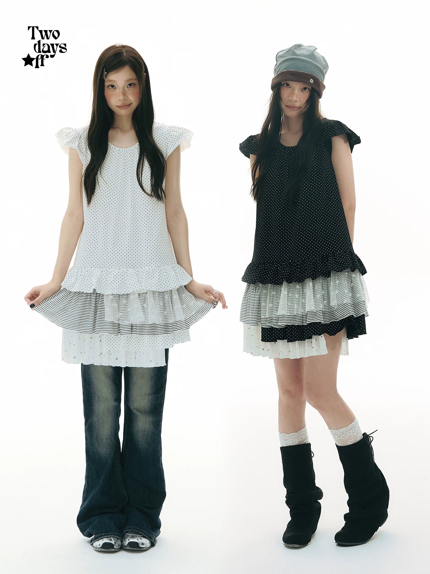 POLKA DOT RUFFLE DRESS