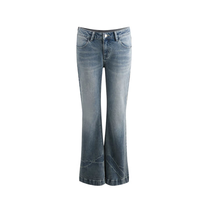 RETRO FLARED JEANS WITH EMBROIDERY