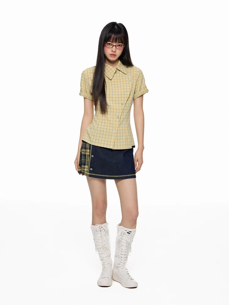 PLAID SUMMER BLOUSE