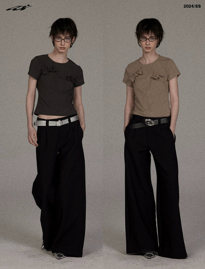 DECONSTRUCTED BOW T-SHIRT